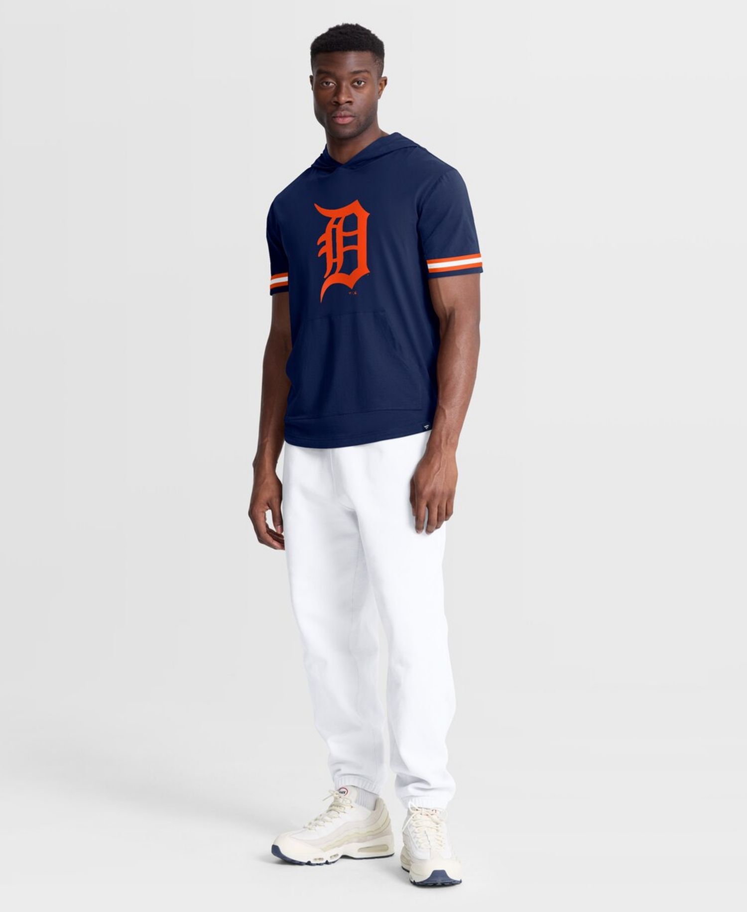 Men's Navy Detroit Tigers Optimal Play Hooded T-Shirt