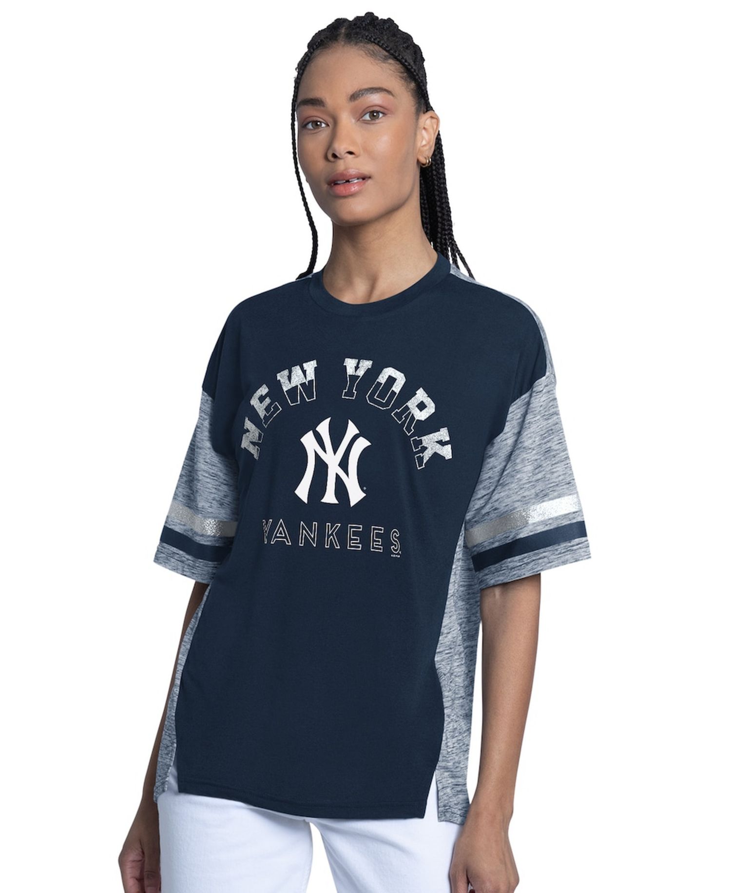 Women's Navy New York Yankees Off-Season Oversized Top