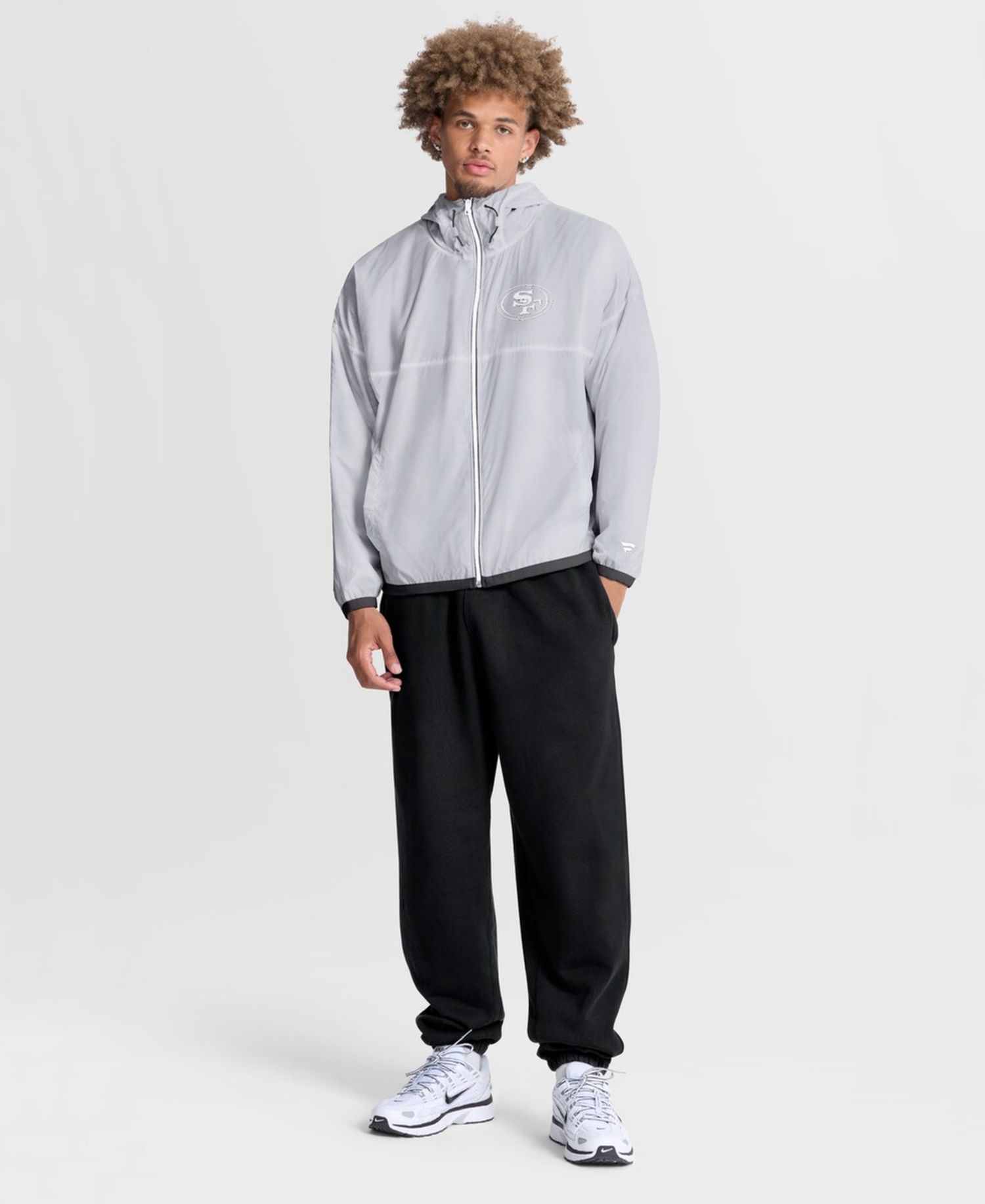 Men's White San Francisco 49ers Type Play Down Full-Zip Jacket