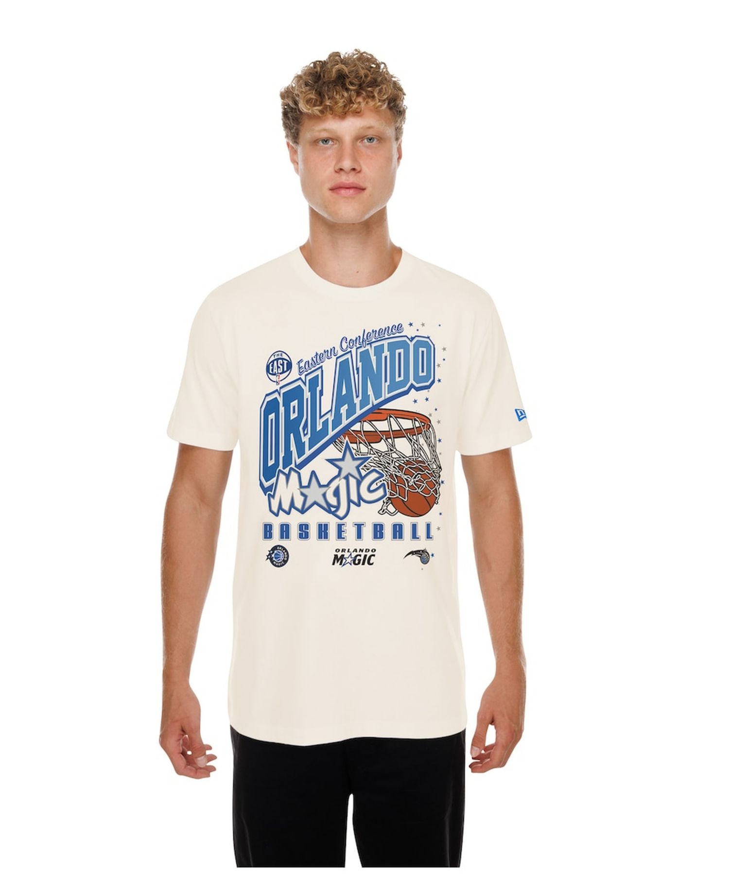 Men's Cream Orlando Magic Oversized City Edition Remix Vintage T-Shirt