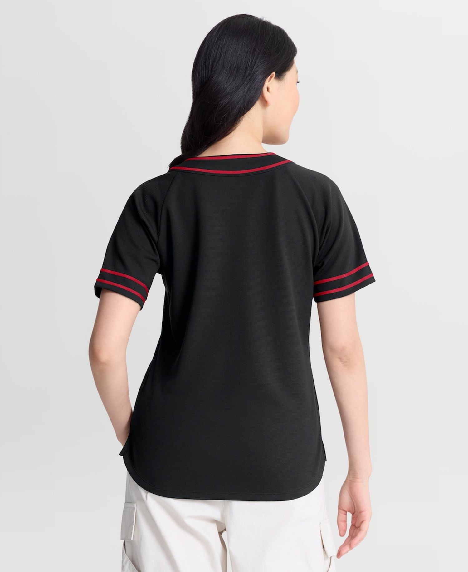 Women's Black Arizona Diamondbacks Diva Race Ahead Raglan V-Neck T-Shirt