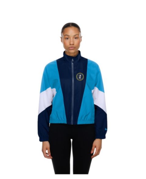 Женские куртки New Era Women's Navy/Light Blue Philadelphia Phillies Leisure City Connect Full-Zip Windbreaker Jacket
