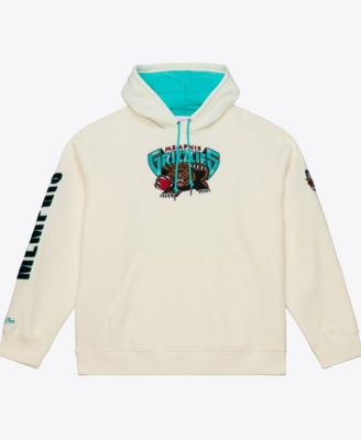 Men's Cream Memphis Grizzlies Hardwood Classics Chainstitch Premium Fleece Hoodie