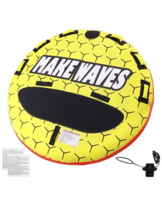 Towable Tube for Boating 1 3 Riders Inflatable Boat Tubes and Towables 510 lbs 63 Round Water Sport Towable Tubes for Boats Full Nylon Cover