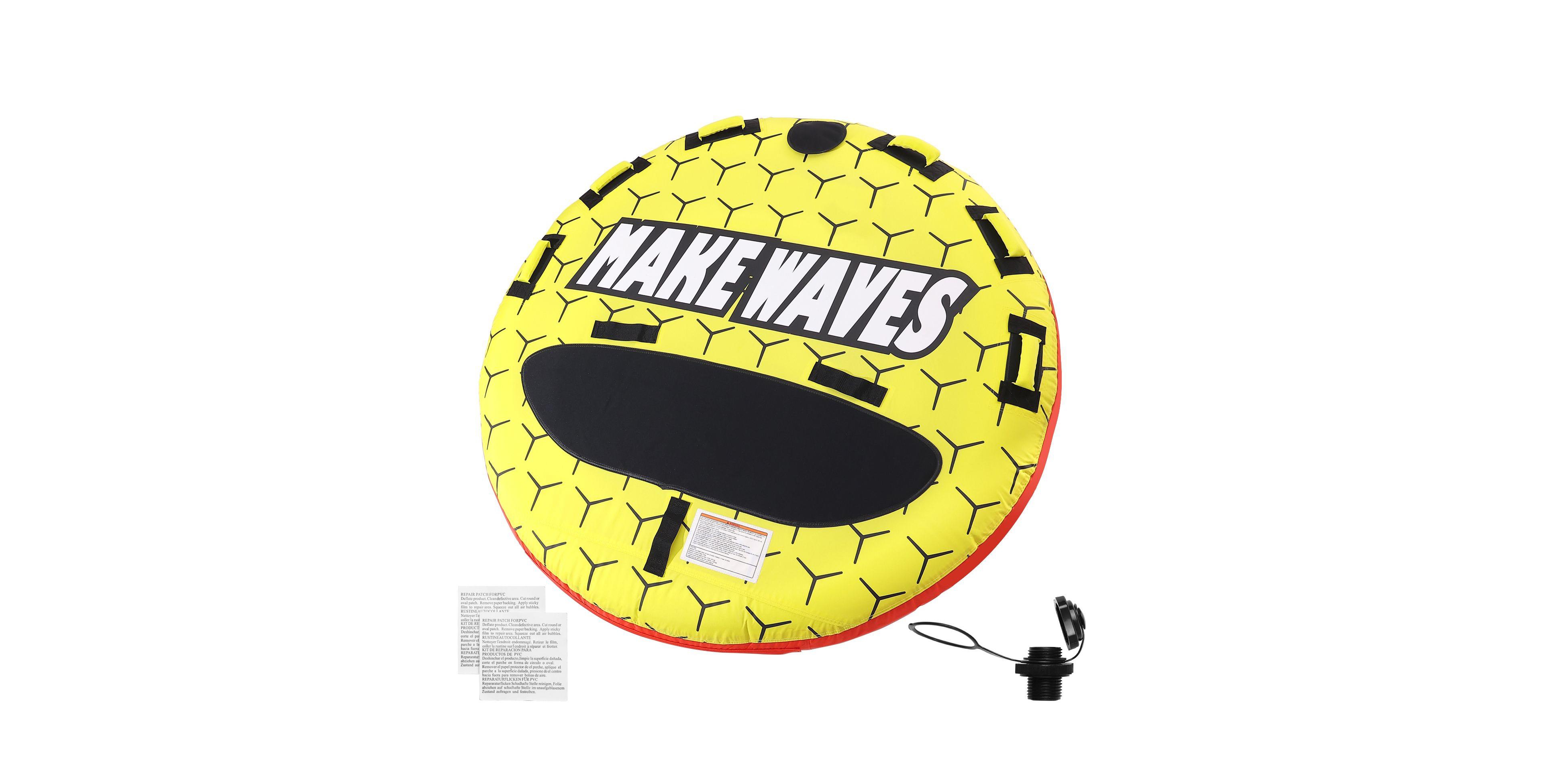 Hikeen Towable Tube for Boating 1 3 Riders Inflatable Boat Tubes and Towables 510 lbs 63 Round Water Sport Towable Tubes for Boats Full Nylon Cover