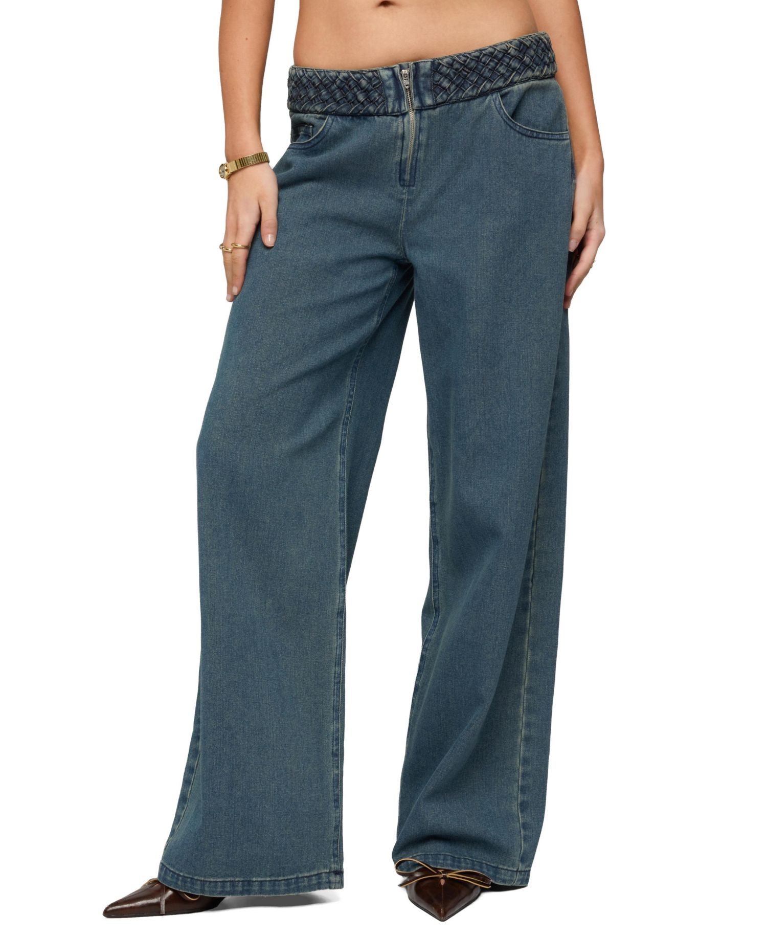 Women's Braidey Low Rise Baggy Jeans