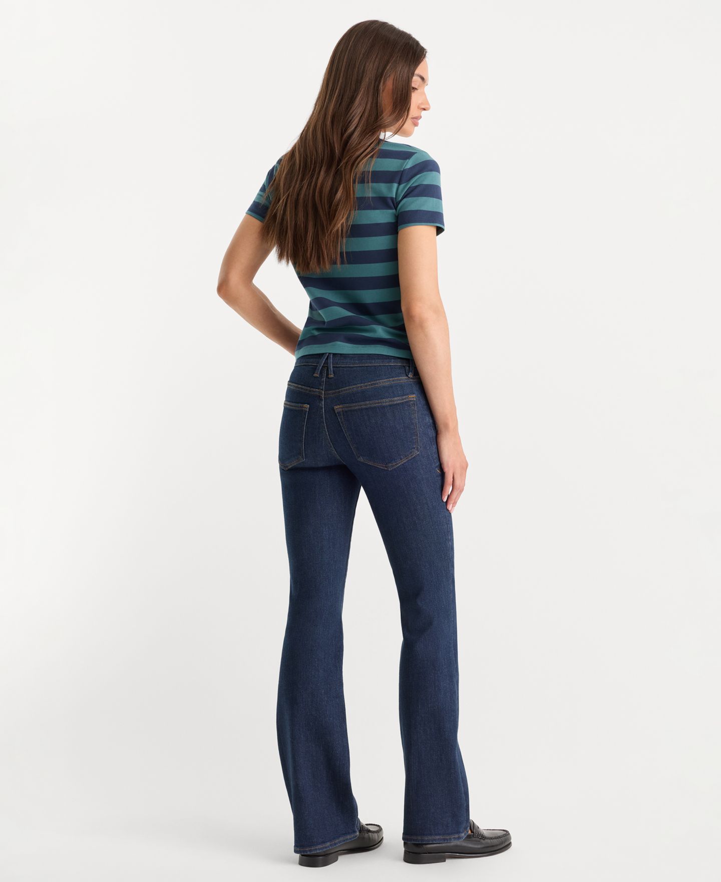 Женские джинсы Good American Good Low-Rise Bootcut, цвет: Индиго — фото 4