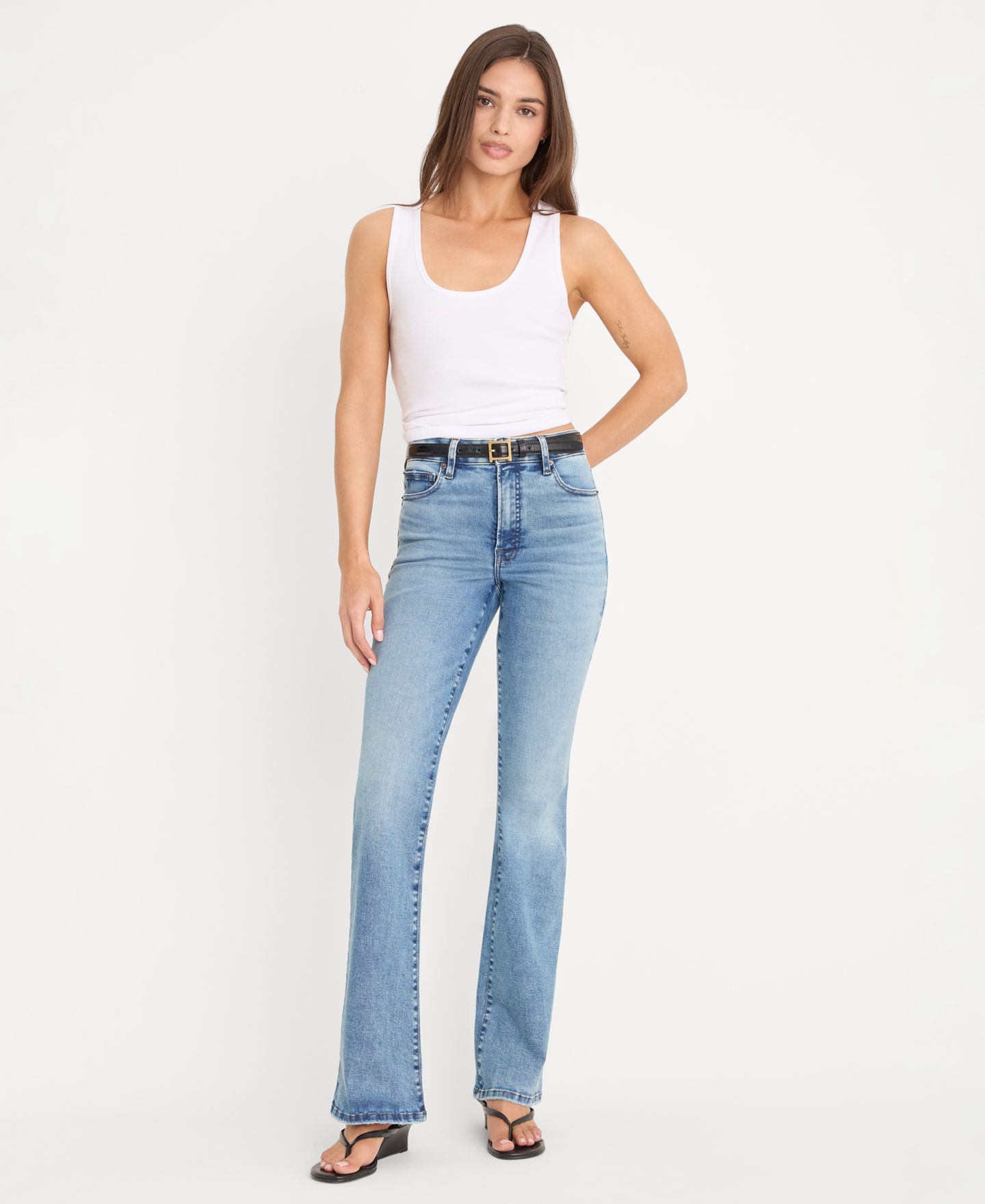 Женские джинсы Good American Good Classic Bootcut, цвет: Индиго — фото 2