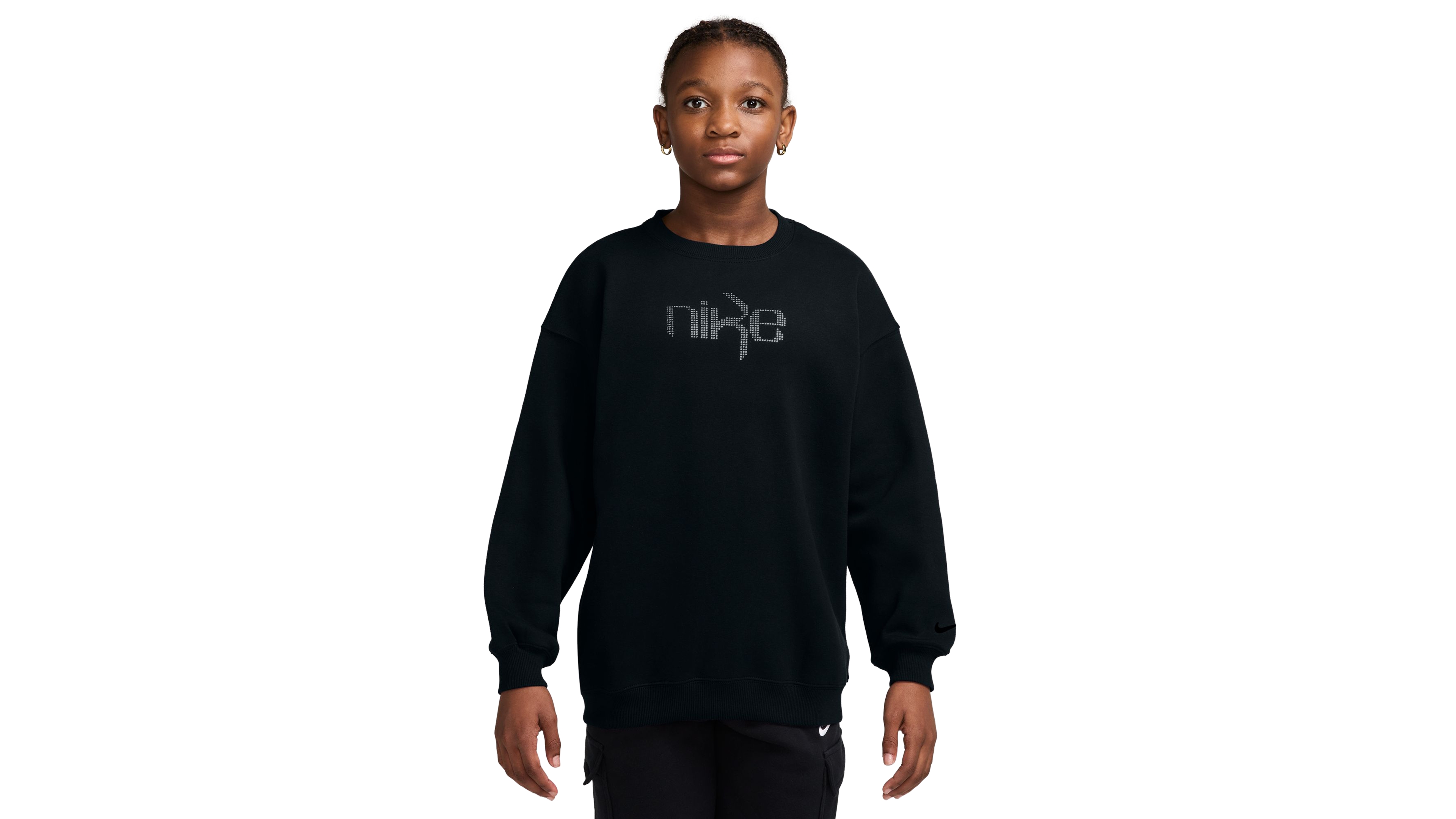 Nike Girls' 7-16 Oversized Crewneck Sweatshirt