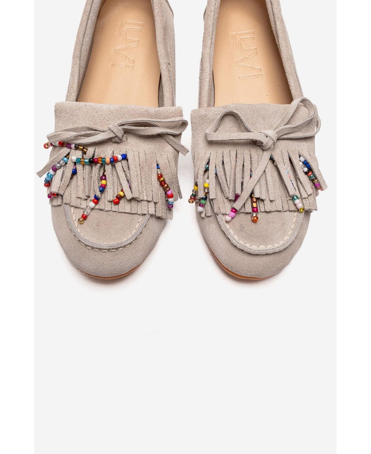 Женские туфли Forever & Always Shoes Evelyn Leather Loafer, цвет: Бежевый замшевый — фото 5