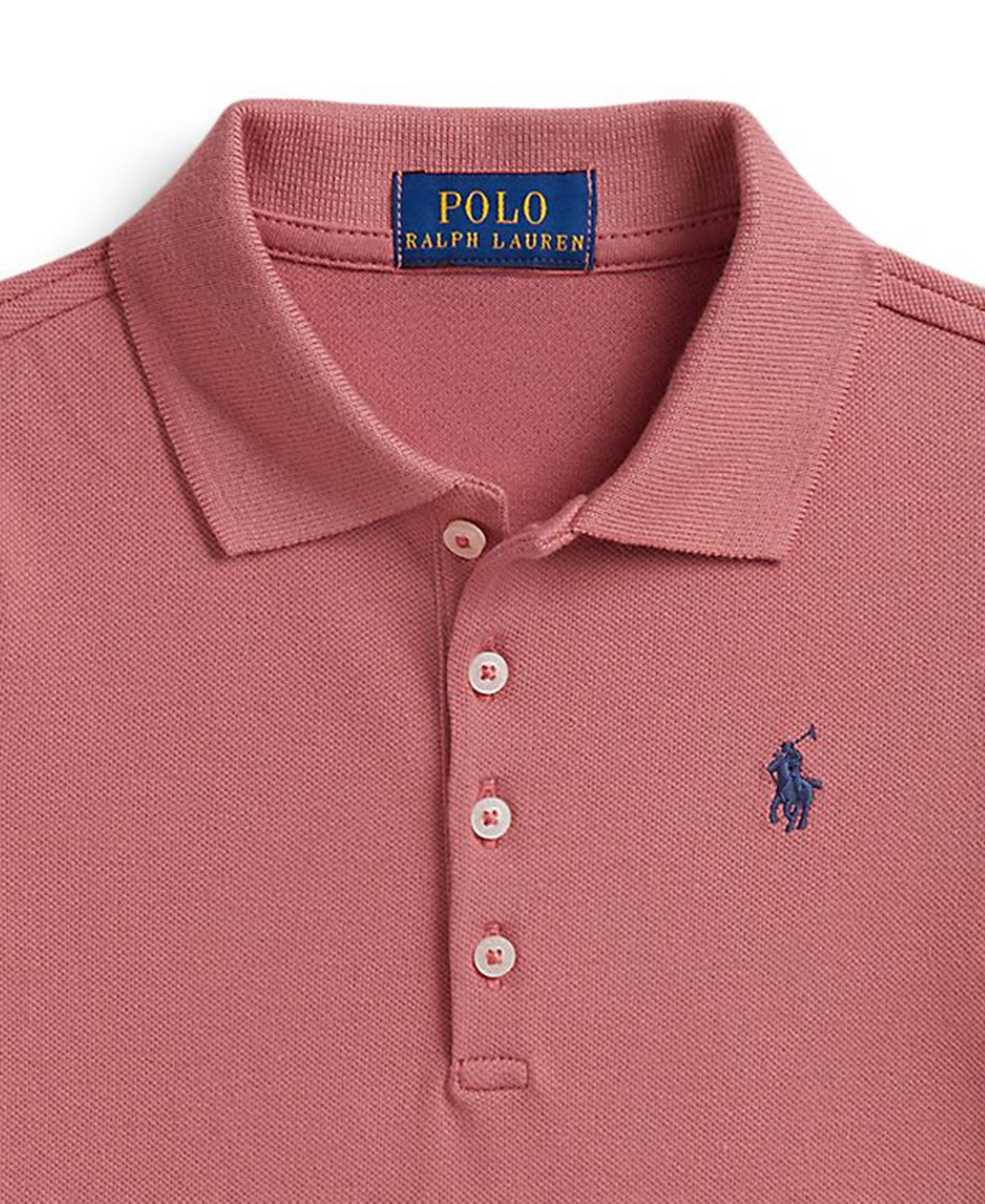 Платье Polo Ralph Lauren Pleated Stretch Mesh Polo Dress для девочек, цвет: Холщовый розовый — фото 3