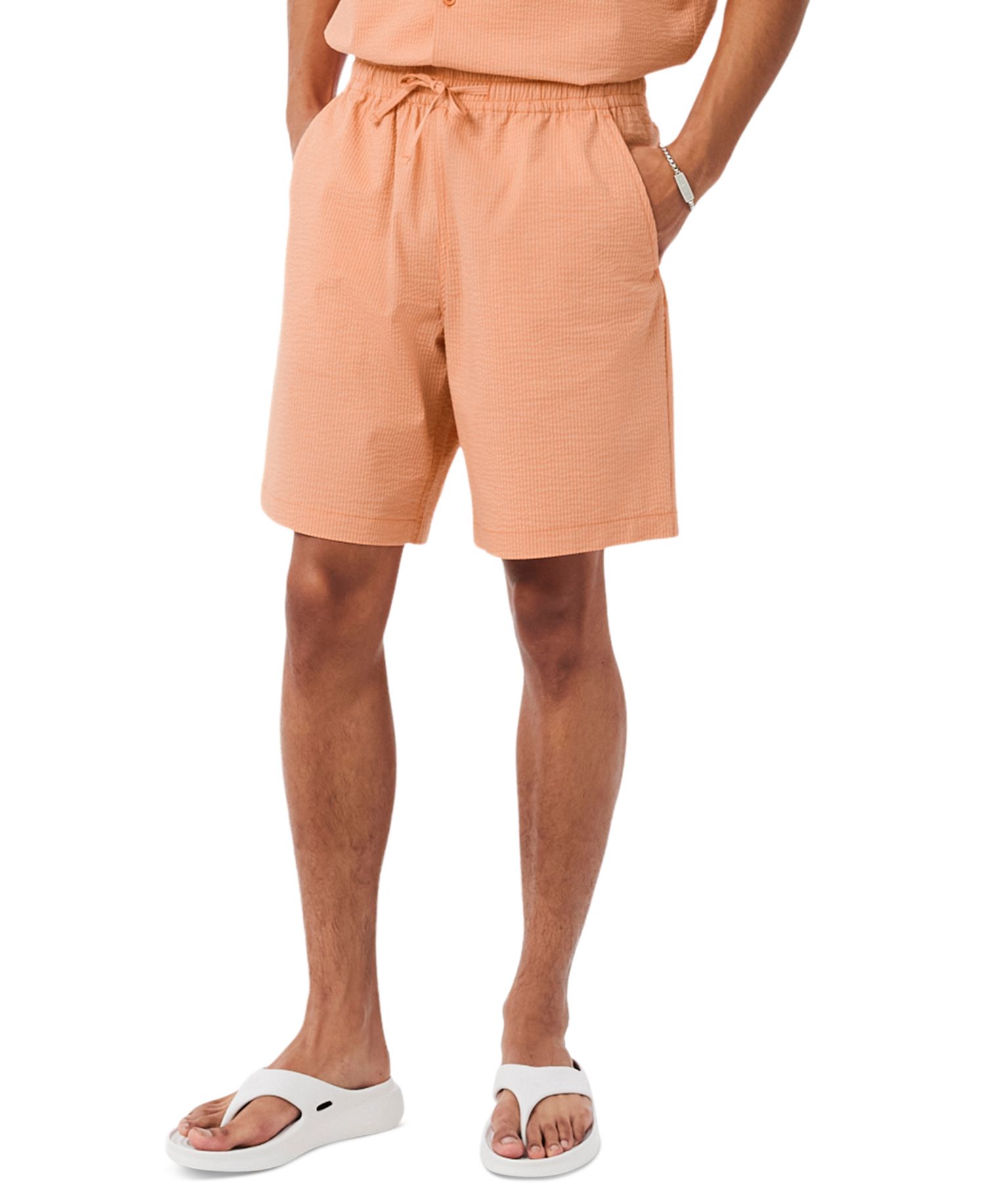 Men's Seersucker Relaxed-Fit Shorts
