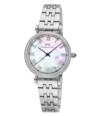 Women's Emma Stainless Steel Silver Tone and White MOP Dial Watch 1412AEMS