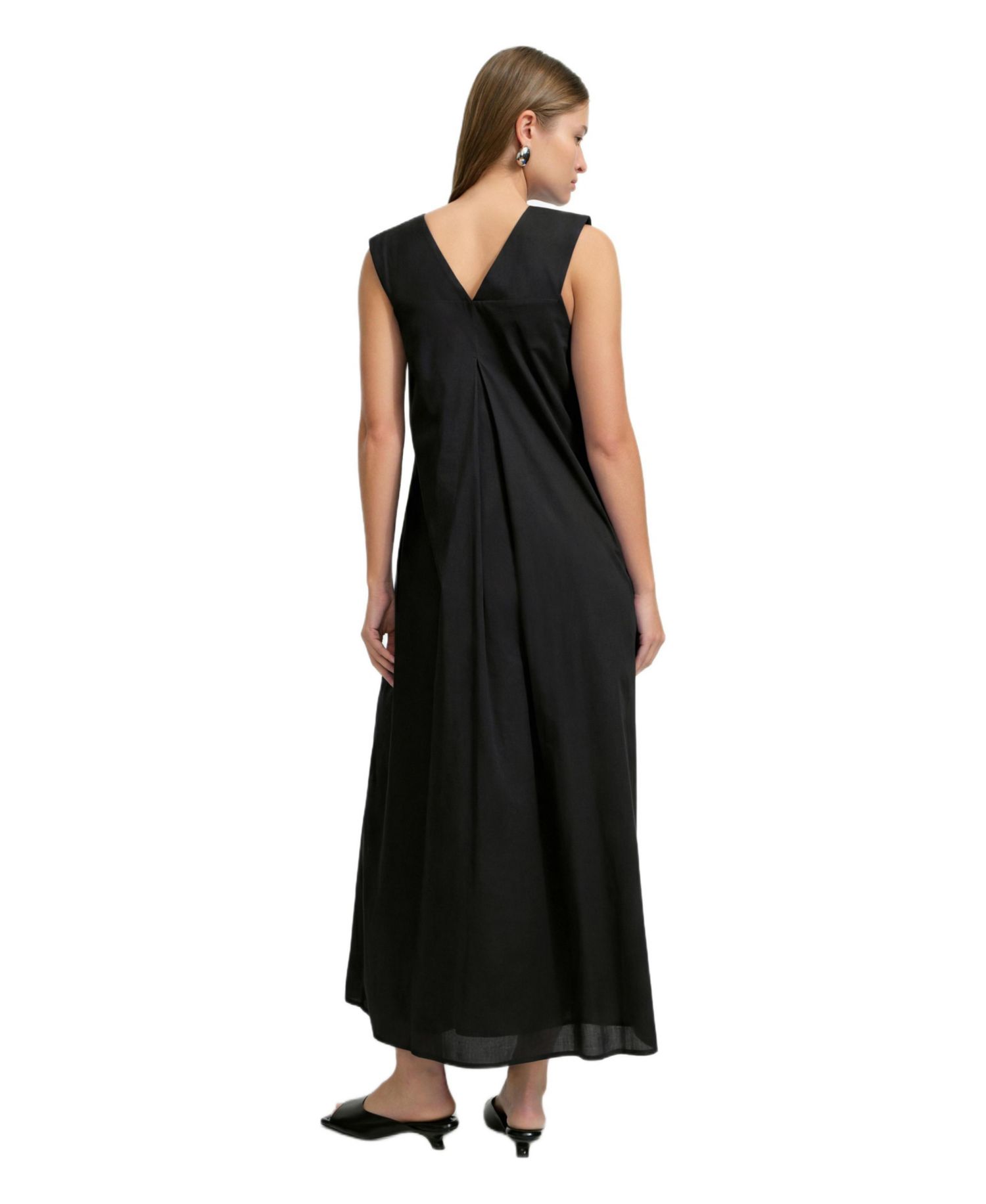 Women's Helena Sleeveless V-Neck Flowy Cotton Maxi Dress