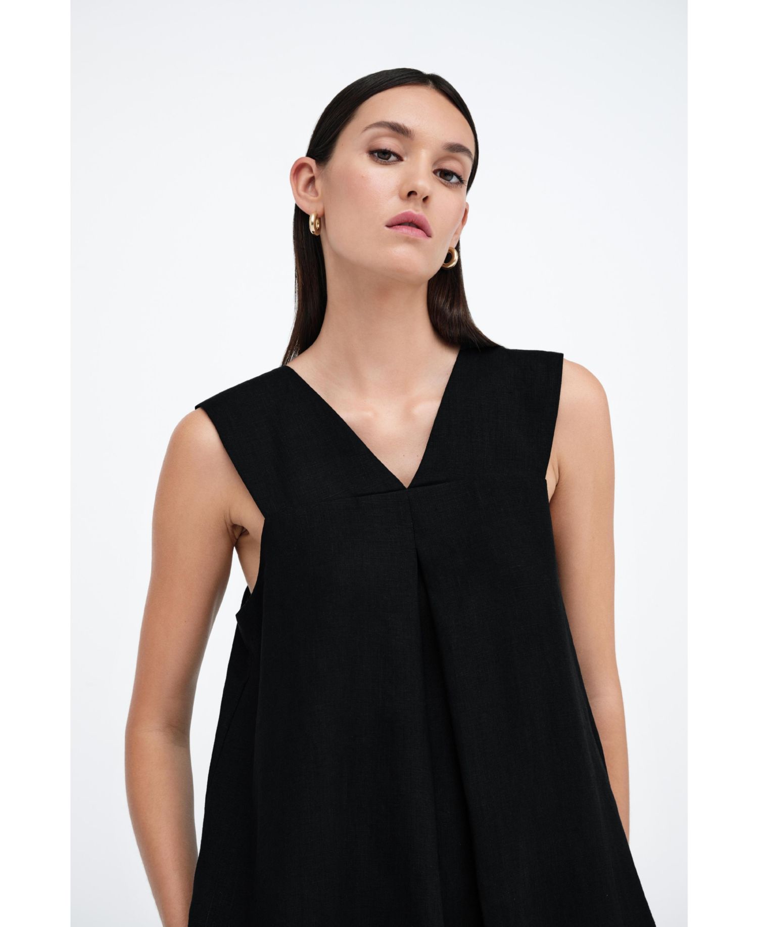 Women's Helena Sleeveless V-Neck Flowy Cotton Maxi Dress