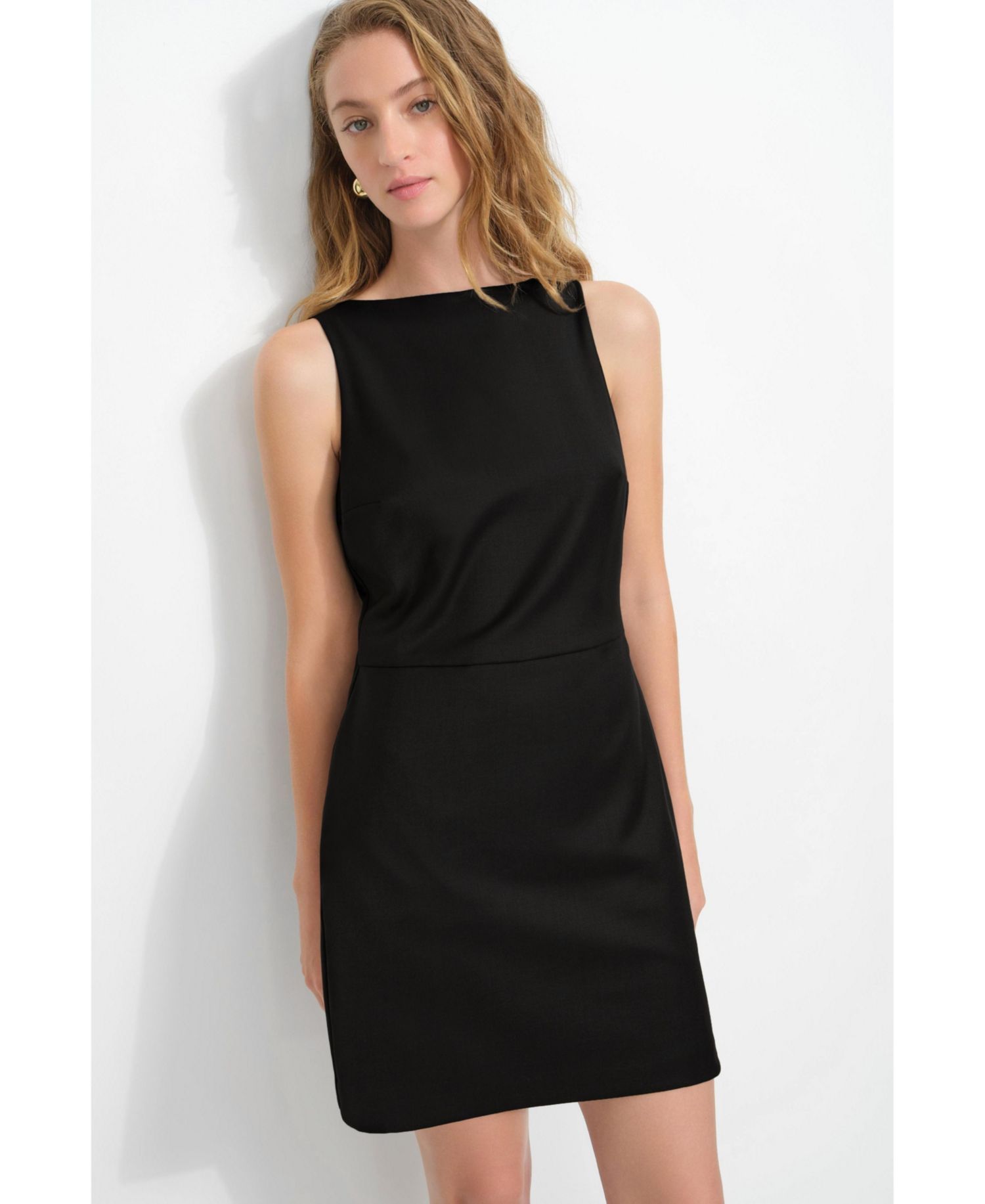 Women's Jessica Sleeveless Boat-Neck A-Line Dress with Pockets