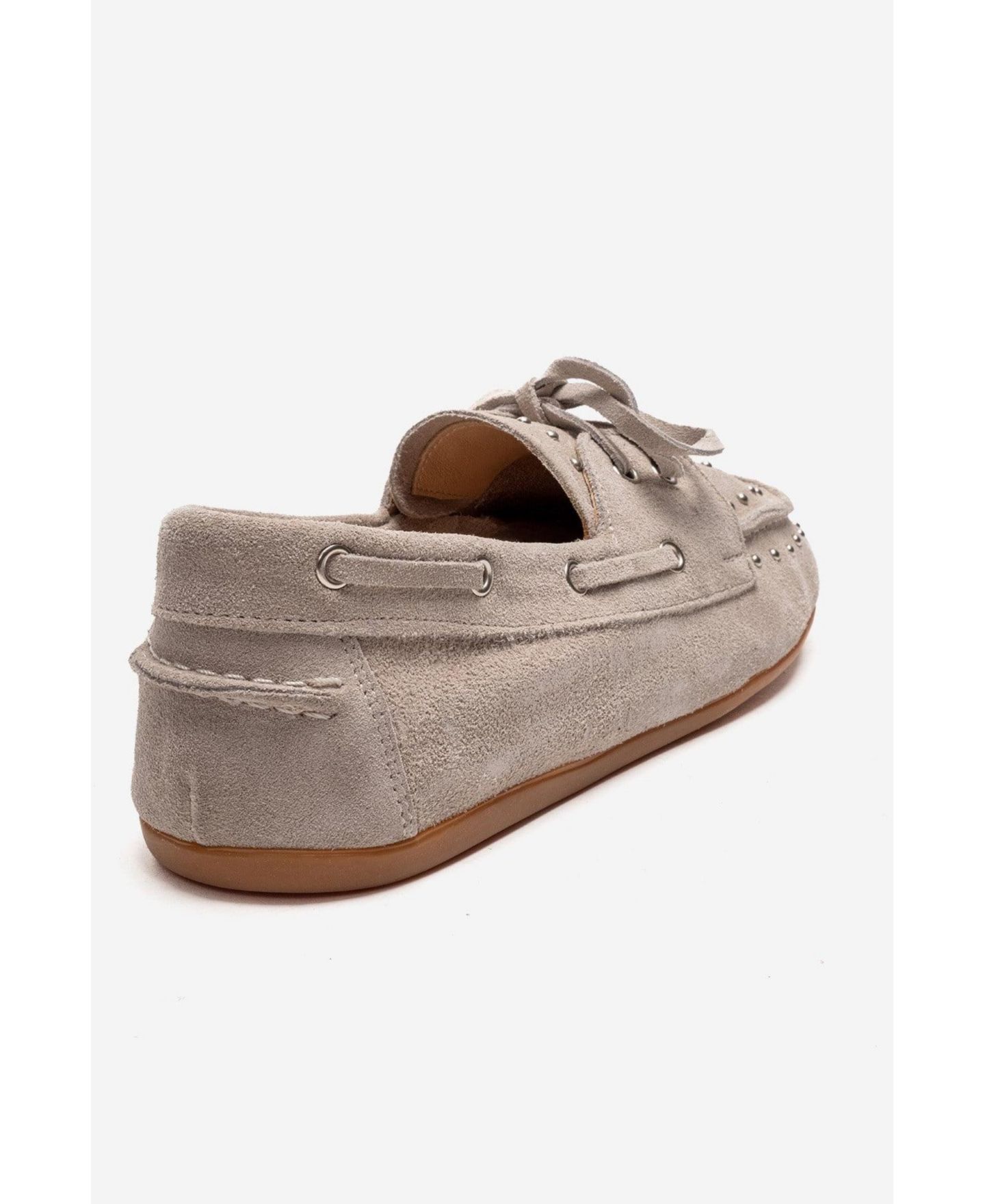 Женские туфли Forever & Always Shoes Cuesta Leather Lace Up Loafer, цвет: Бежевый замшевый — фото 6