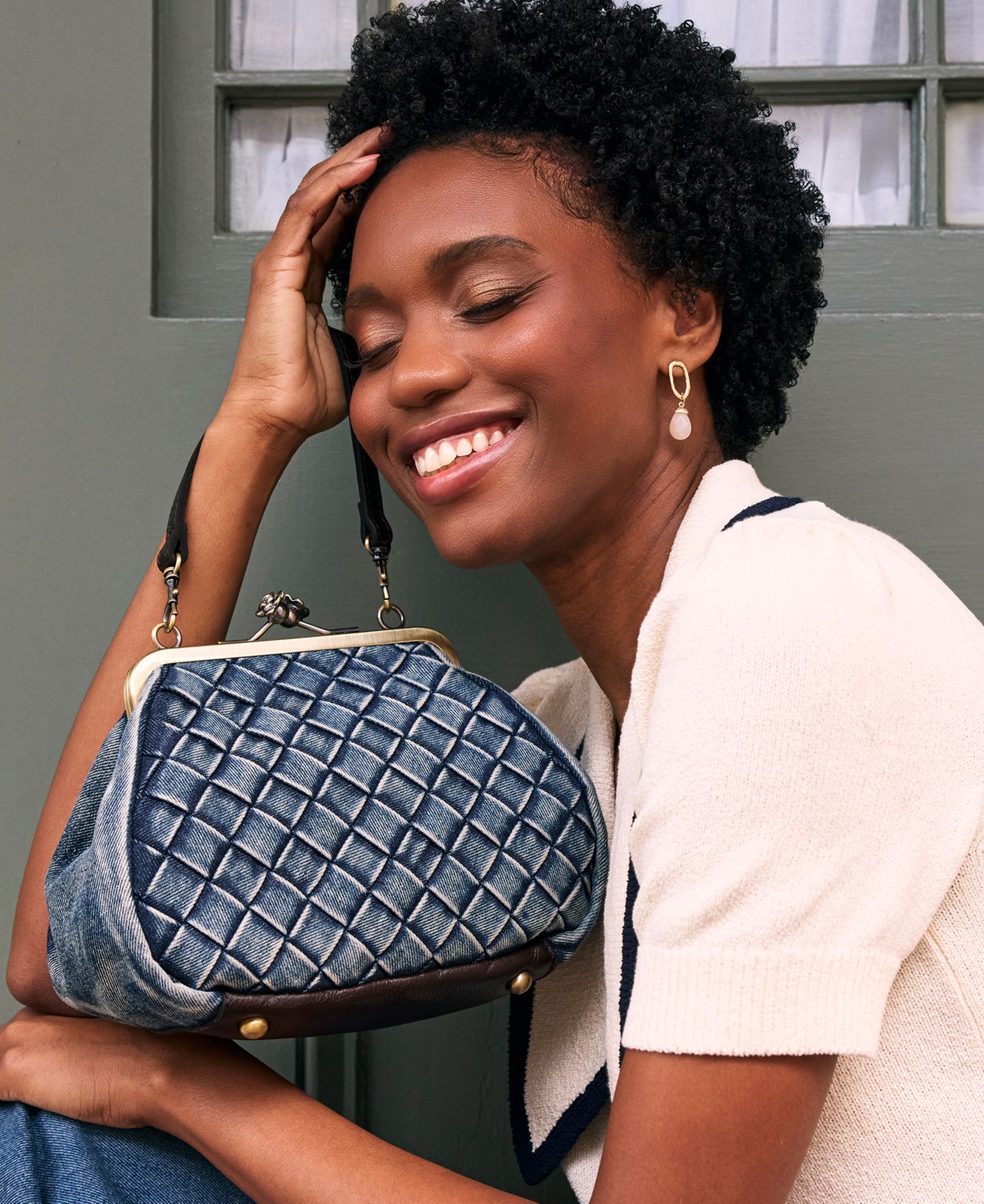 Женская сумка Patricia Nash Tabby Small Woven Denim Frame Crossbody, цвет: Джинсовый — фото 3
