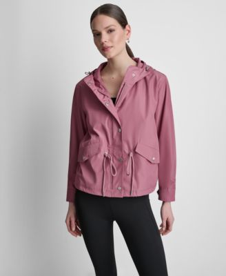 Women's Cropped High-Low Hooded Jacket