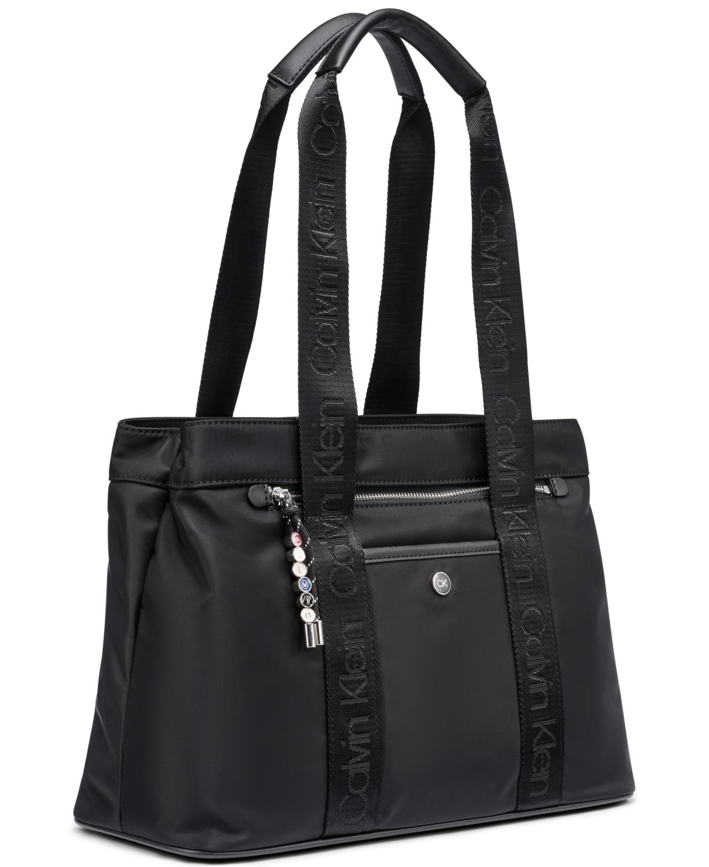 Женская сумка Calvin Klein Caius Large Tote Handbag, цвет: Чёрный / Серебряный — фото 3