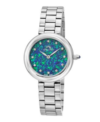 Women's Opal Watch With Opal Dial, Topaz Gemstone and Stainless Steel Bracelet 1331AOPS