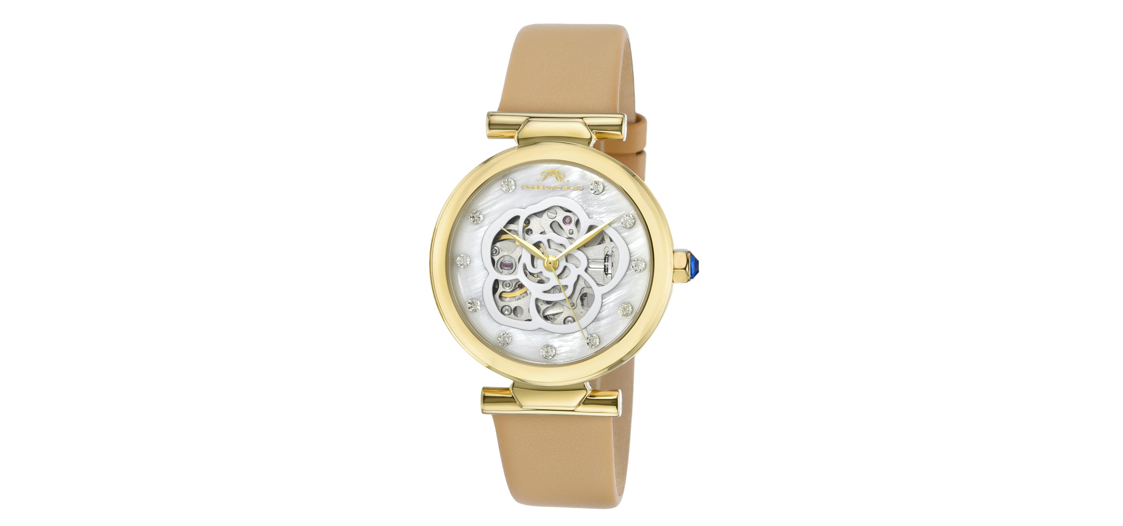 Porsamo Bleu Women's Laura Automatic Genuine Leather Band Watch 1212BLAL