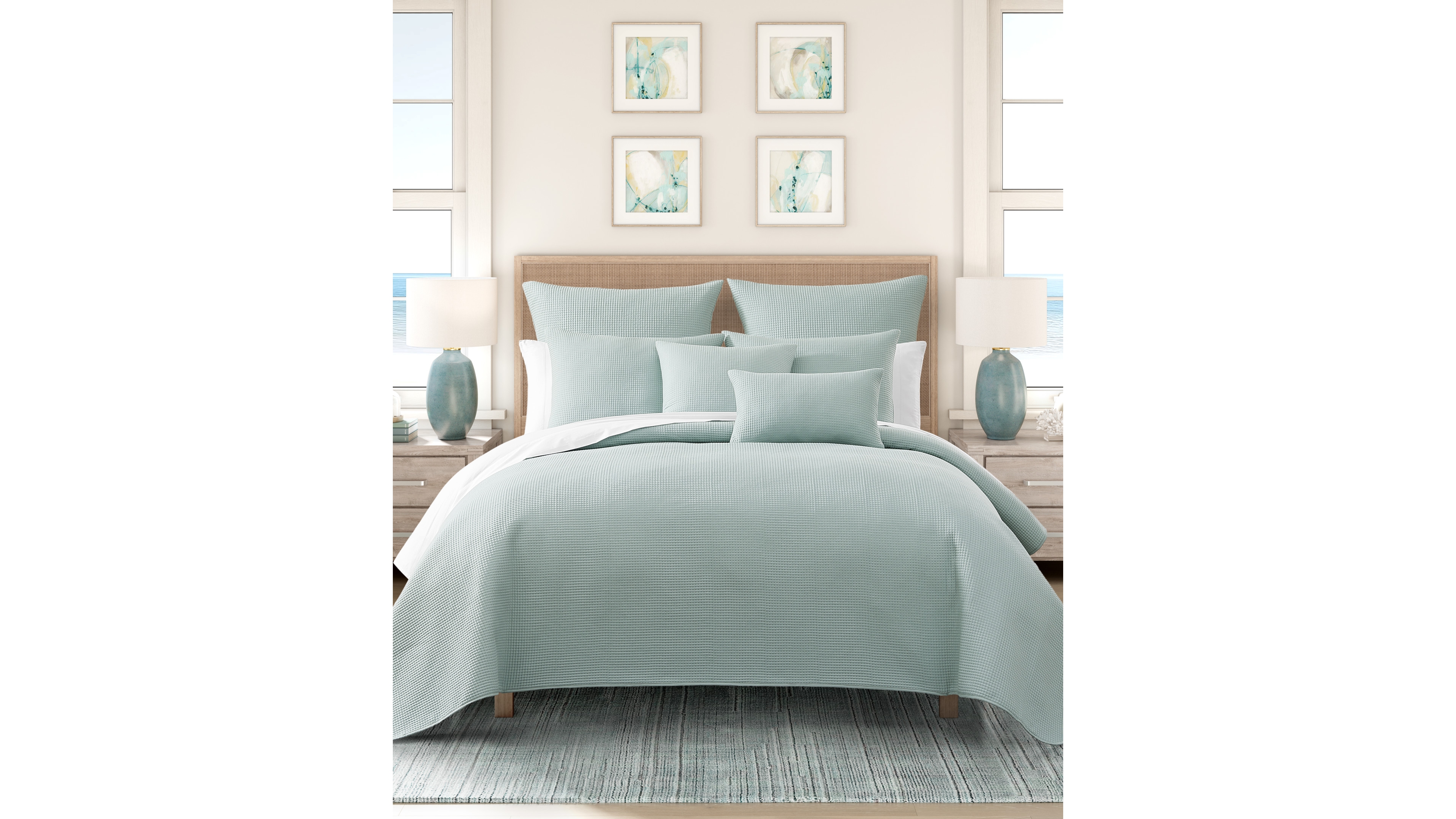 Salt Life Stillwater Solid 3-Piece Quilt Set, King/California King