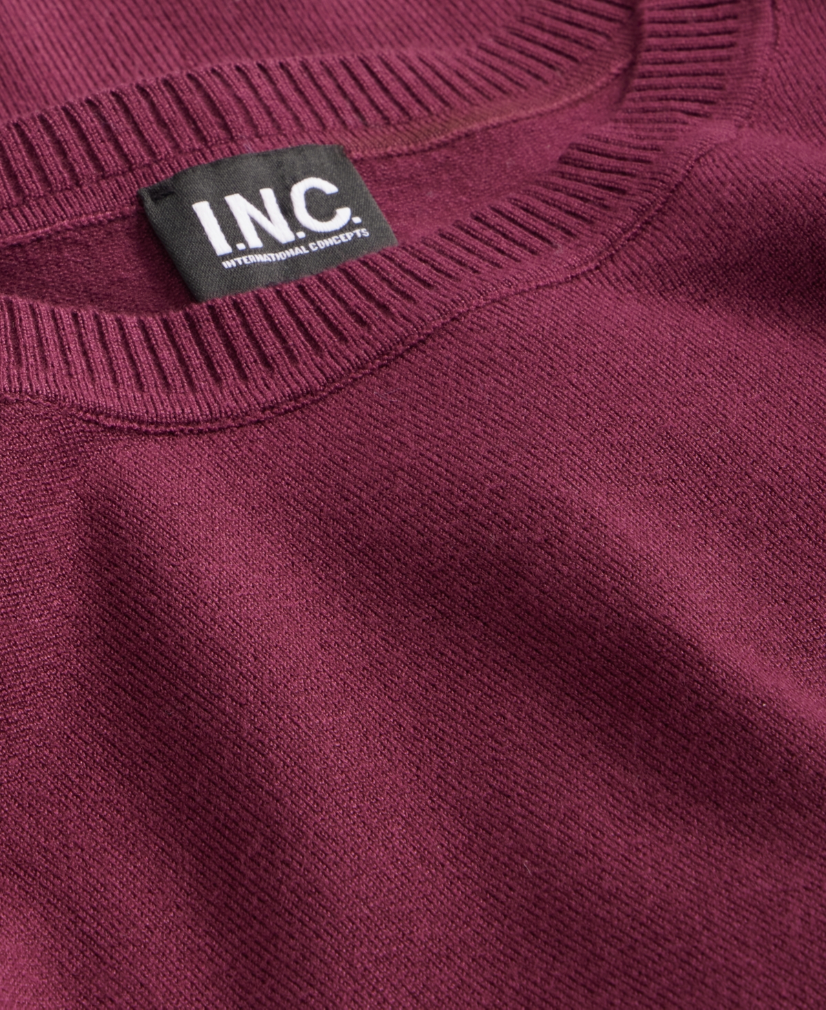 I.n.c. International Concepts Petite Fitted Long-Sleeve Crewneck Sweater, Macy's Exclusive