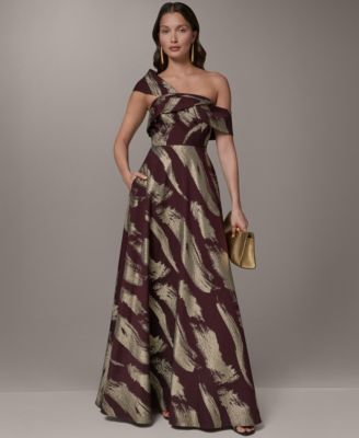 Petite One-Shoulder Ball Gown