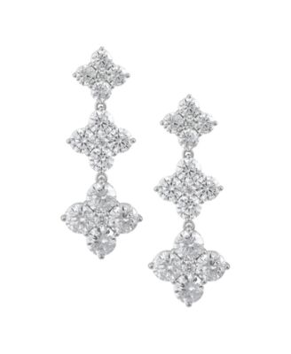 White Cubic Zirconia Drop Earrings (30 ct. t.w.) in Sterling Silver