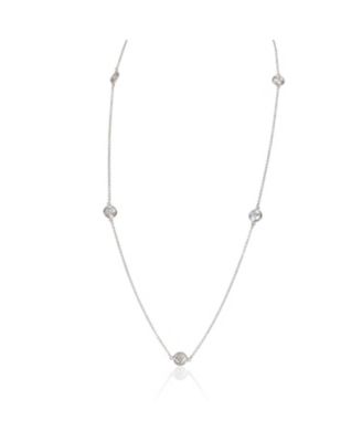 Platinum Diamond Diamond By The Yard Necklace