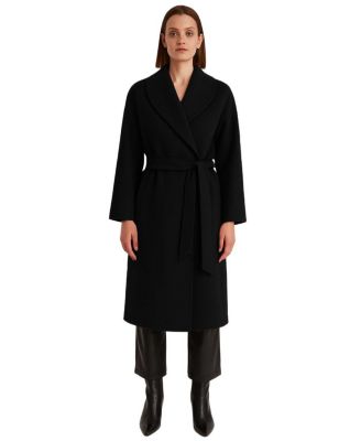 Women's Cashmere Hooded Long Coat