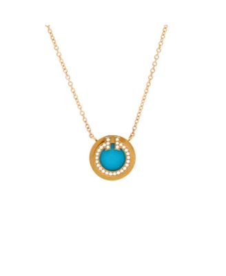 T Circle Pendant Necklace