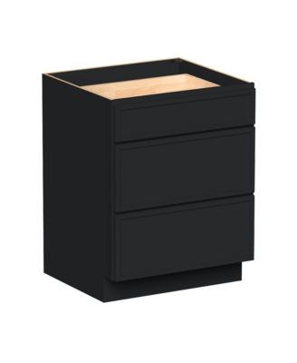 27 Inch Wide 3-Drawers Base Cabinets, Ready to Assemble Kitchen Cabinet with Solid Wood Frame, Soft-Close Slides and Hinges