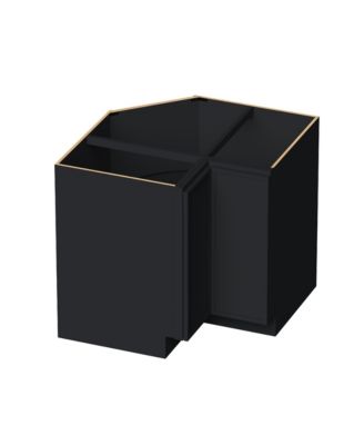 36 Inch Lazy Susan Base Cabinet, Ready to Assemble Kitchen Cabinet with Solid Wood Frame, Soft-Close Slides and Hinges