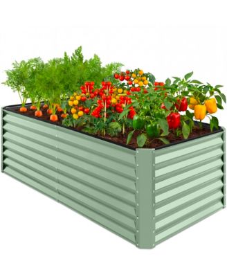 6x3x2ft Outdoor Metal Raised Garden Bed, Planter Box for Vegetables, Flowers, Herbs