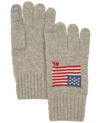 Men's Wool Blend RL Flag Knit Gloves