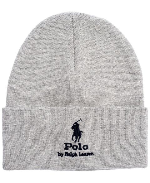 Мужские шапки Polo Ralph Lauren Silhouette Polo Pony Beanie Hat, цвет: Меланжевый