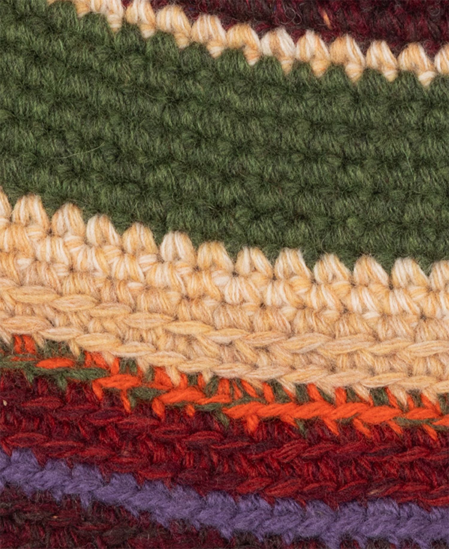 Men's Crochet Stripe Bucket Hat