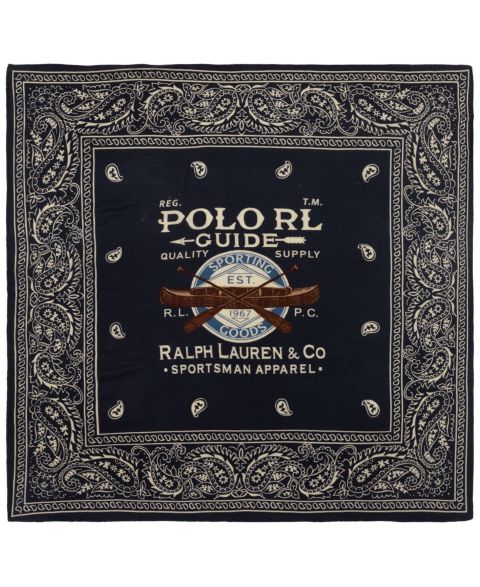 Мужские перчатки Polo Ralph Lauren Wool Blend Sportsman Bandana, цвет: Тёмно-синий разноцветный