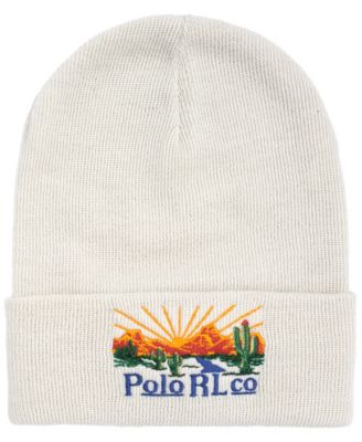 Men's Tropical Embroidered Polo Beanie