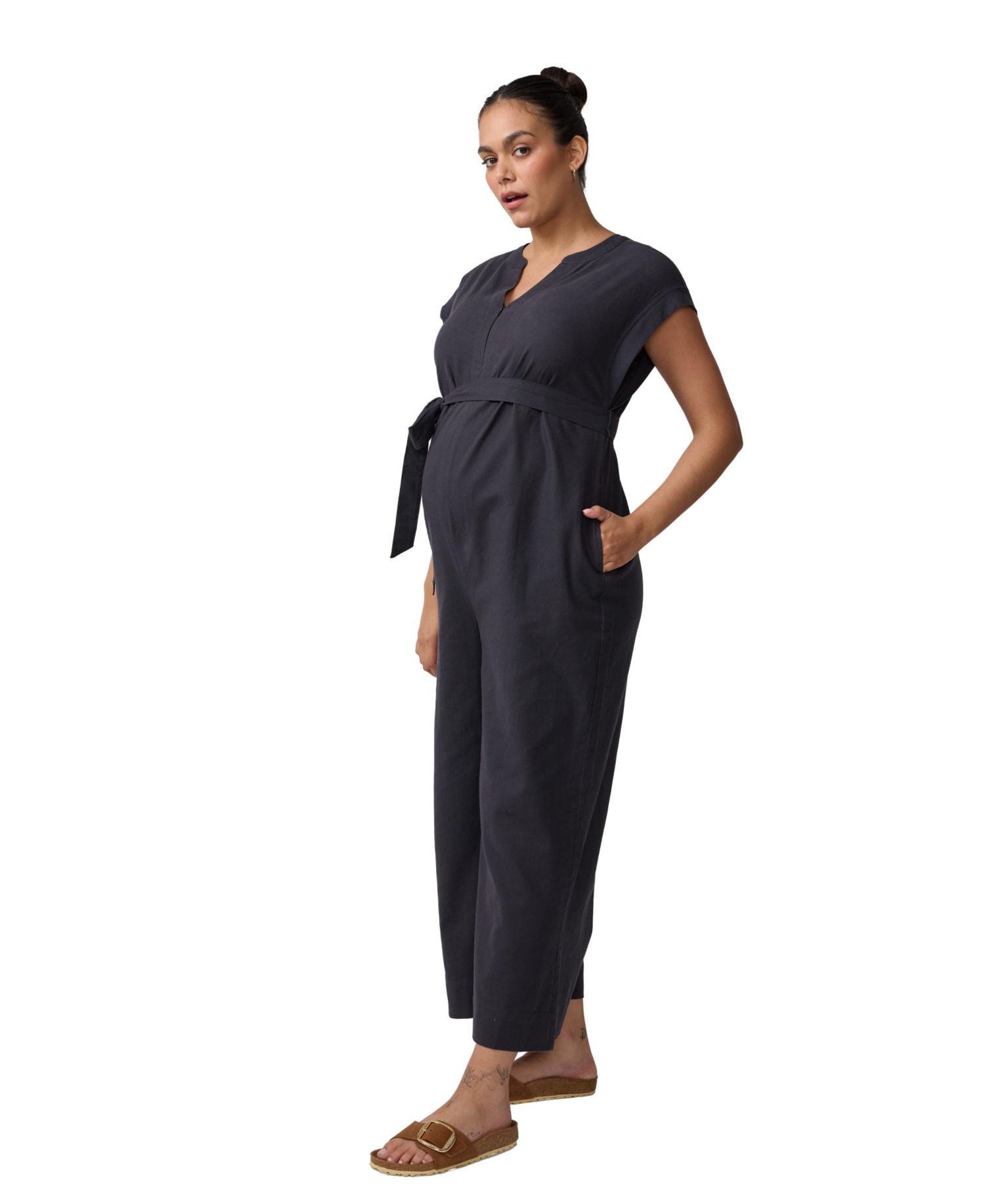 Maternity Ingrid + Isabel Tie Waist Jumpsuit