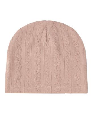 Baby Girls Cozy Cotton-Rich Faux-Cable Jacquard Knit Beanie