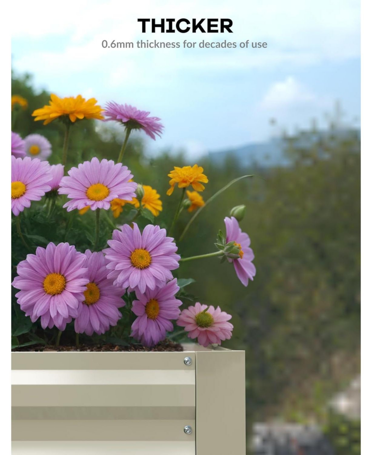 Xo 8x4x2FT Galvanized Raised Garden Bed, 24" Tall Metal Planter Box for Vegetables Flowers, Rust-Resistant Outdoor Garden Bed