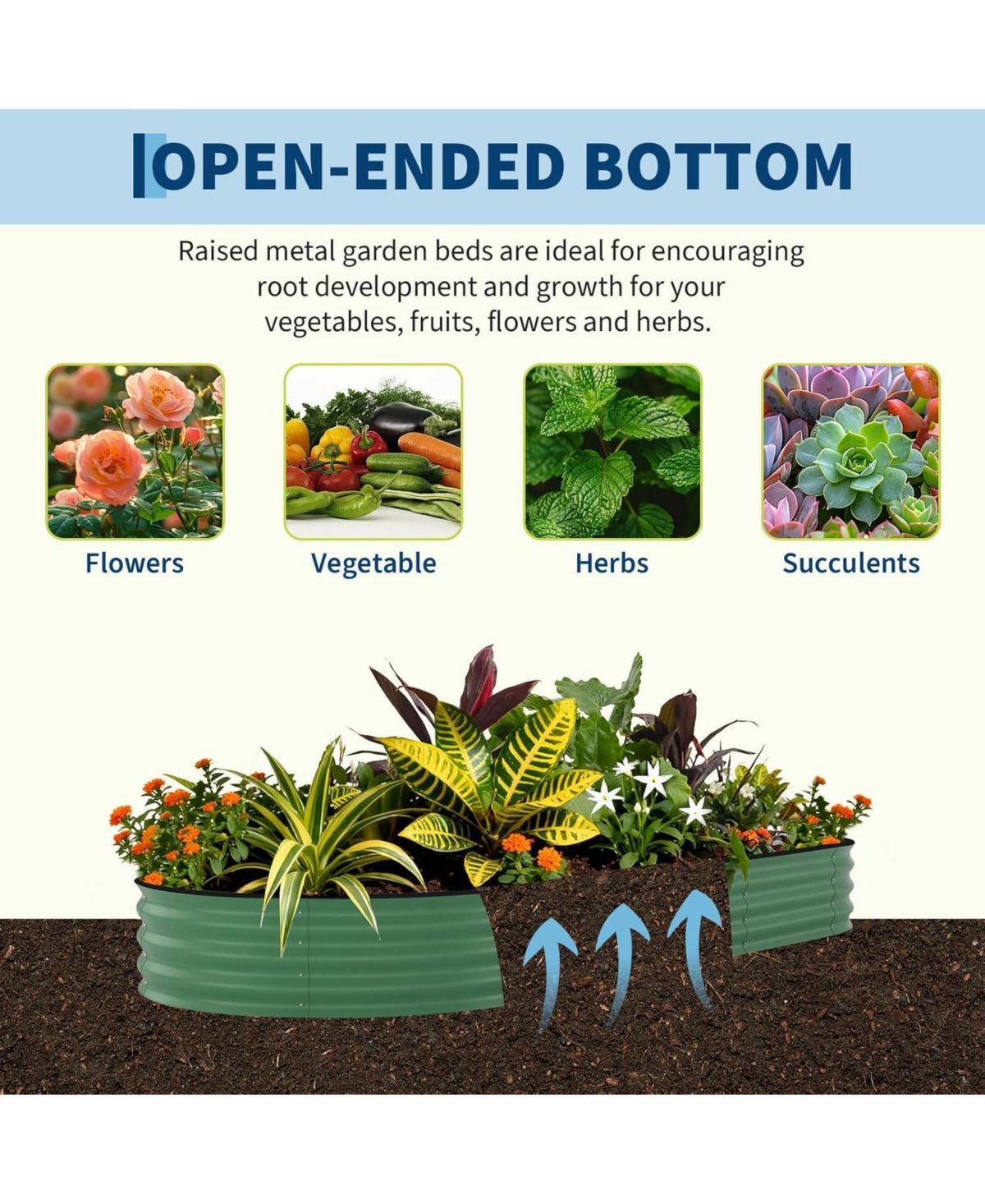 Xo 2-Pack 8x4x1.5FT Galvanized Raised Garden Bed, Metal Planter Boxes for Vegetables Flowers Herbs