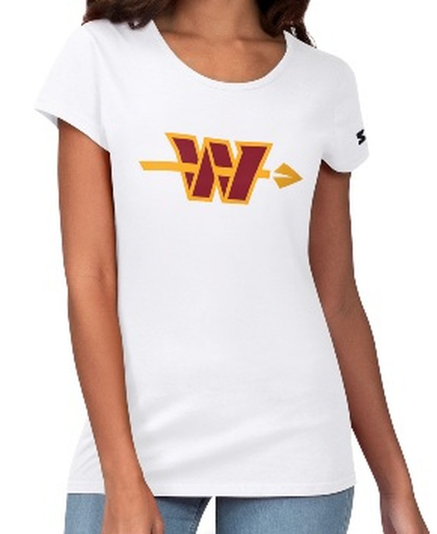 Women's White Washington Commanders Endzone T-Shirt