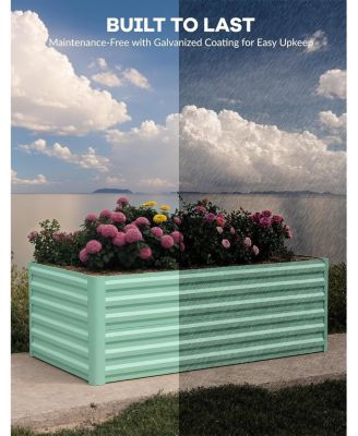 2-Pack 6x3x2FT Metal Raised Garden Bed, Heavy Duty Planter Boxes for Vegetables Herbs Flowers, Outdoor Garden Bed
