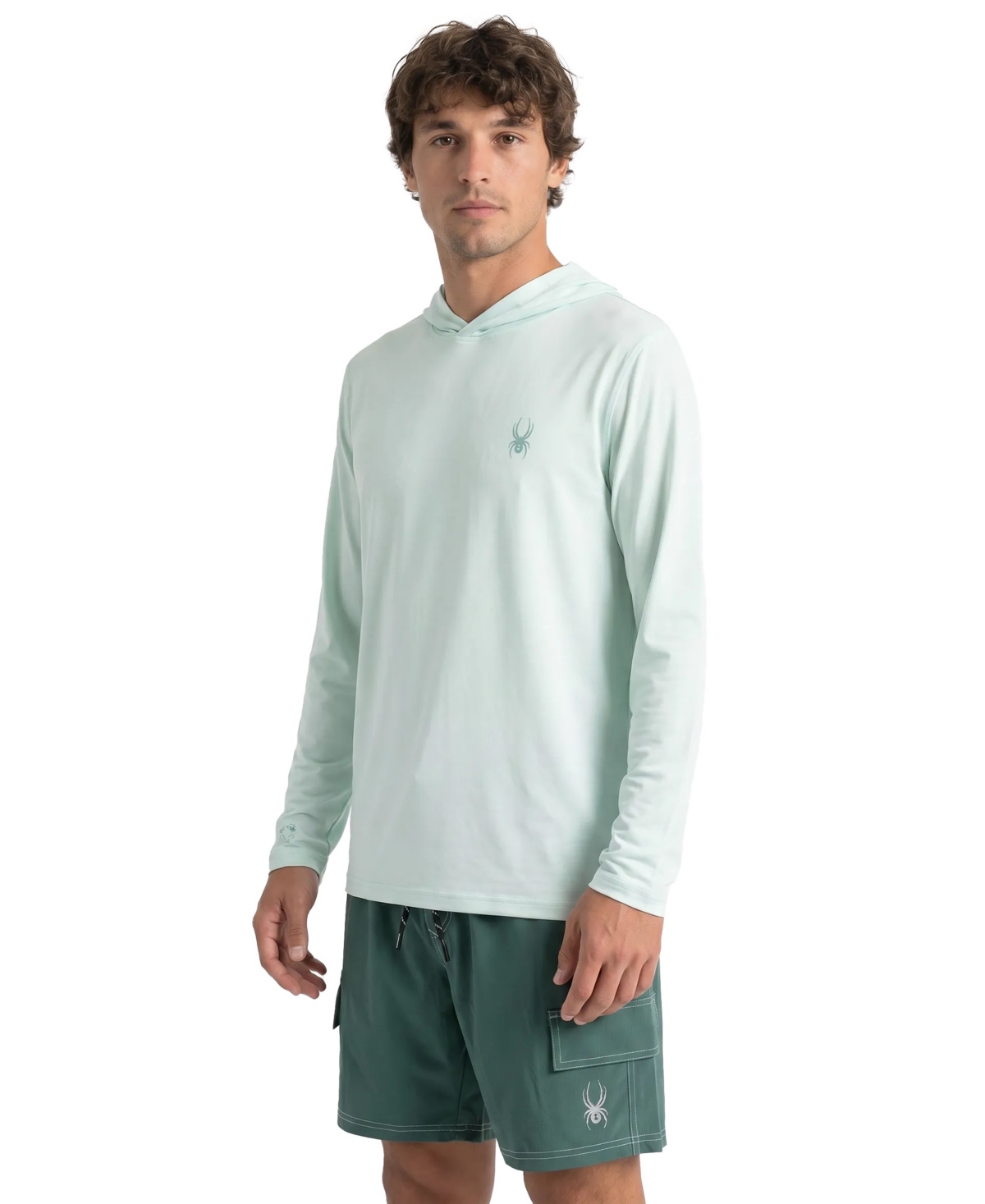 Spyder Men's Classic Heather Hooded Long-Sleeve Rashguard