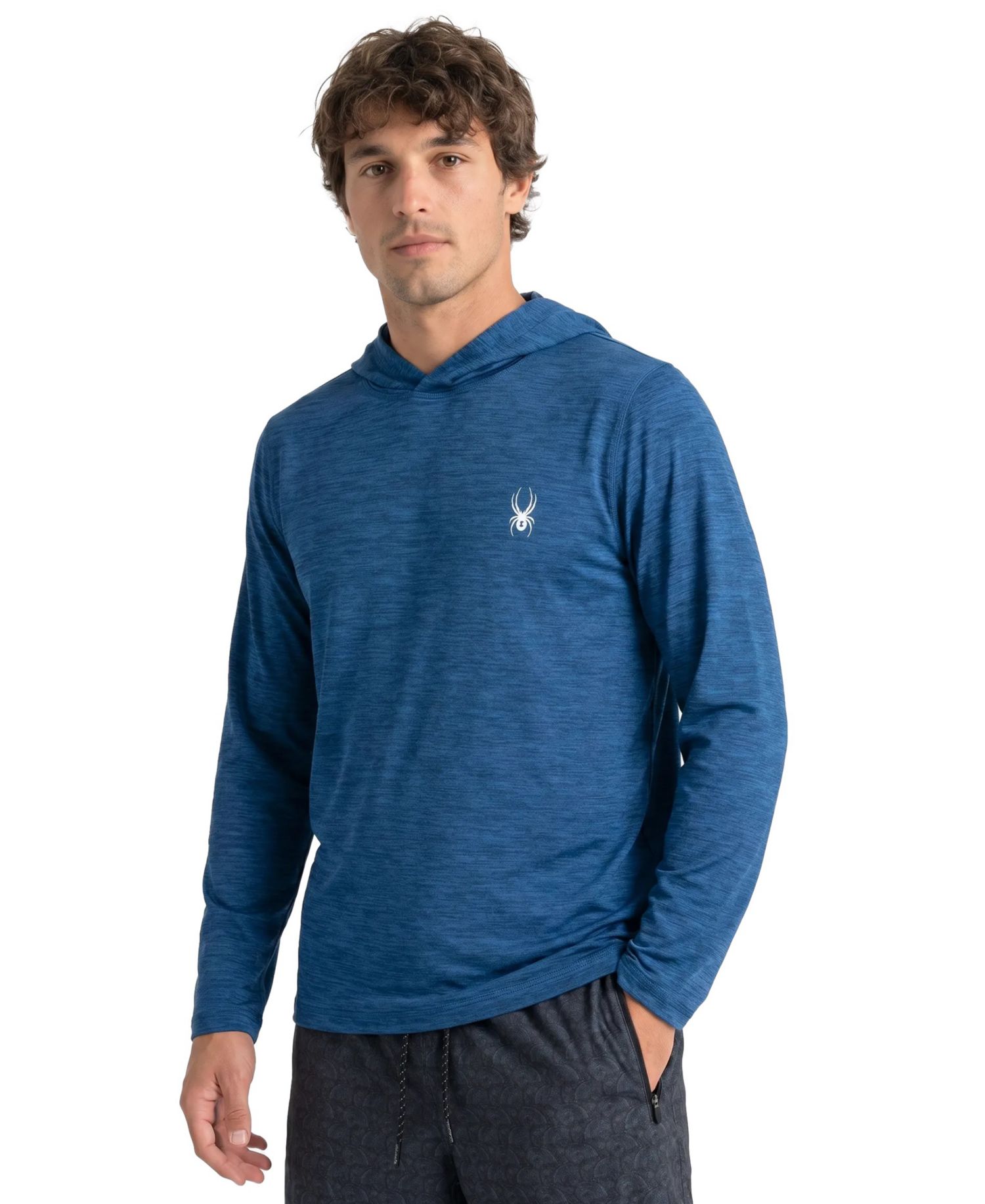 Men's Classic Heather Hooded Long-Sleeve Rash Guard