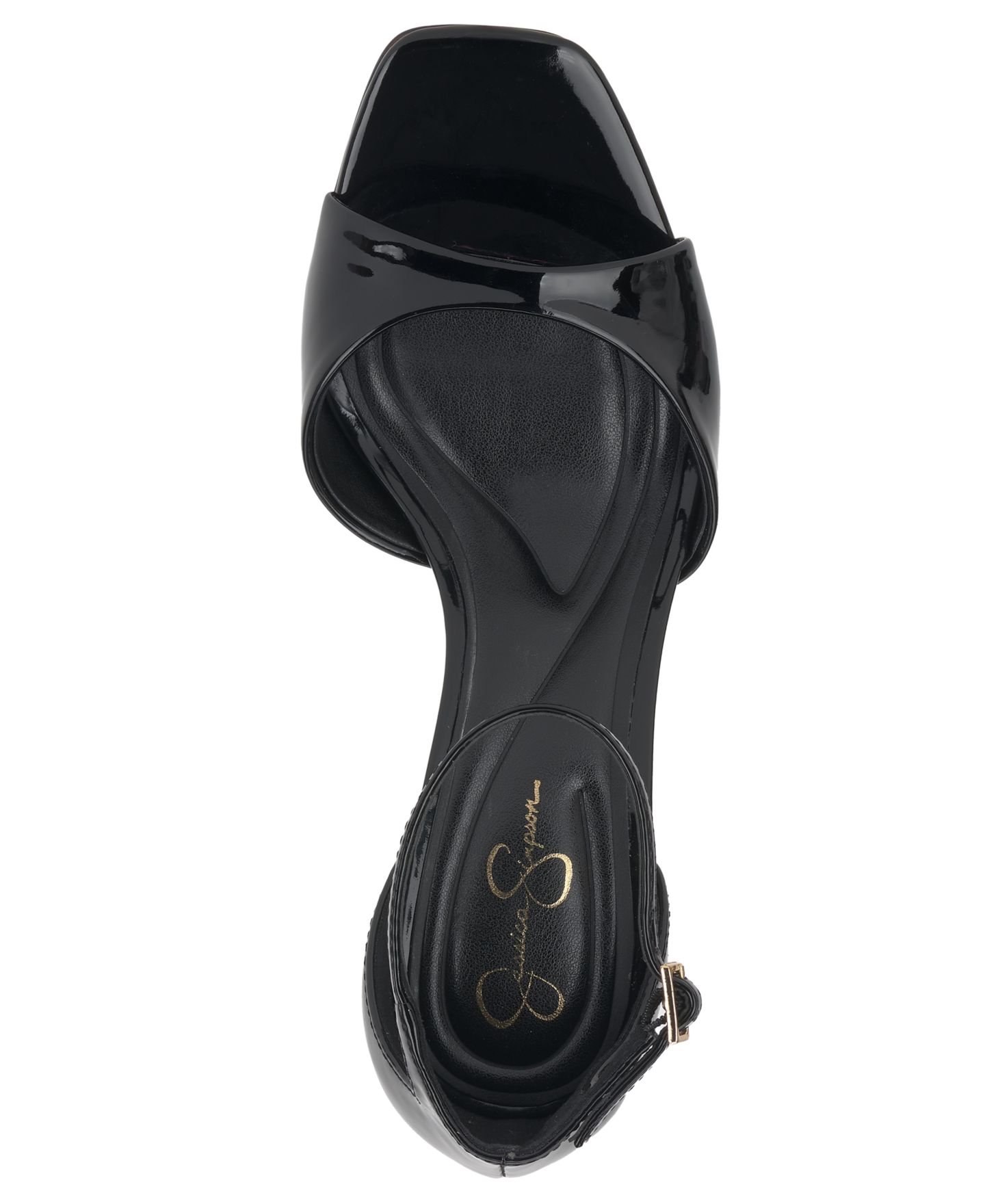 Женские сандалии Jessica Simpson Rovena Stiletto Dress Sandals, цвет: Чёрный лаковый — фото 4